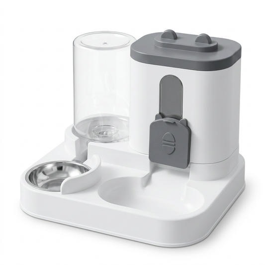 Large Capacity 2-in-1 Automatic Pet Food & Water Feeder