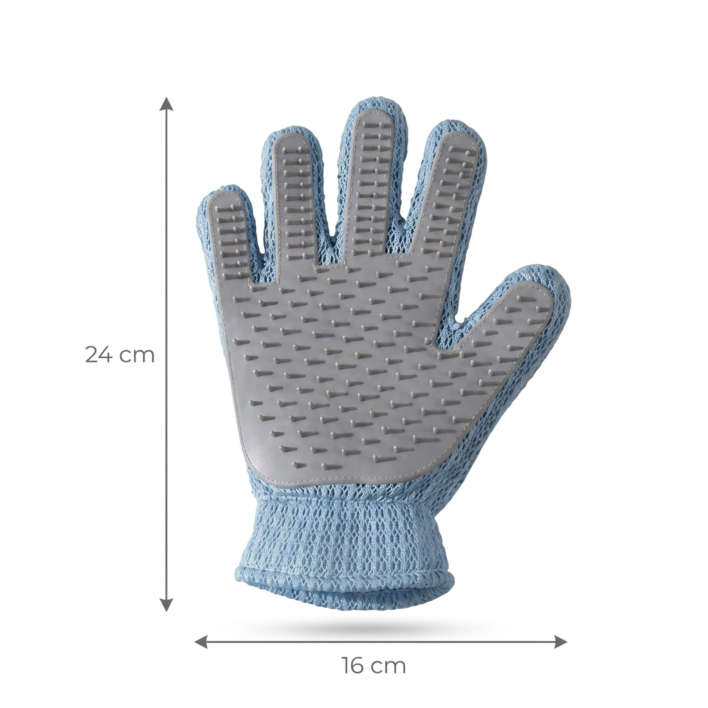 Pet Grooming Glove for Cats & Dogs – Deshedding & Hair Removal