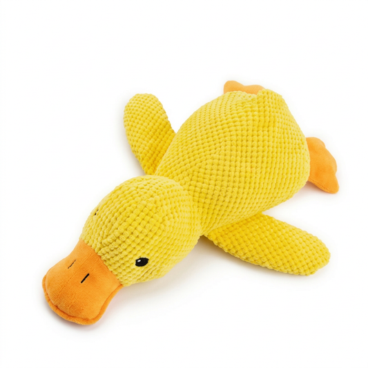 Cute Yellow Duck Plush Chew Toy for Cats & Dogs